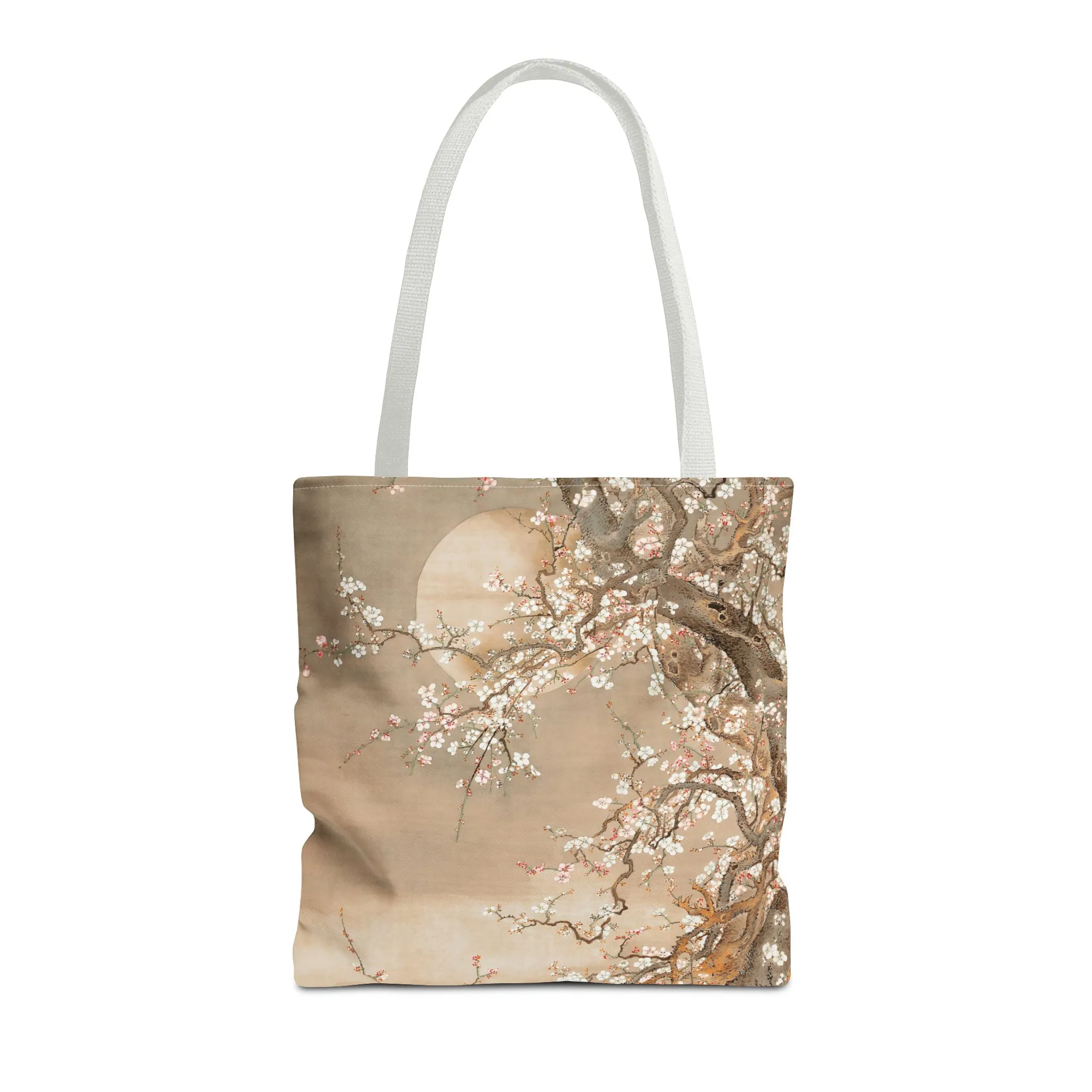 Canvas Cherry Blossoms Tote Bag Japandi Style