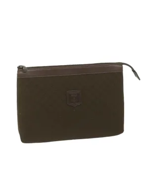 Canvas Clutch Bag in Brown - Authentic CELINE