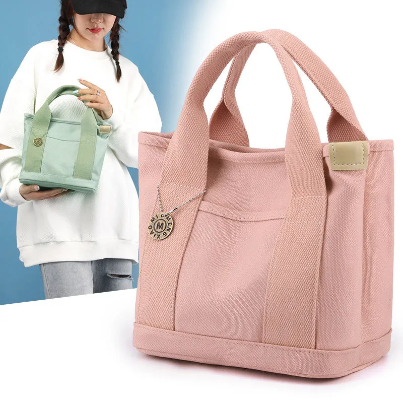 Canvas handbag with large capacity - woman