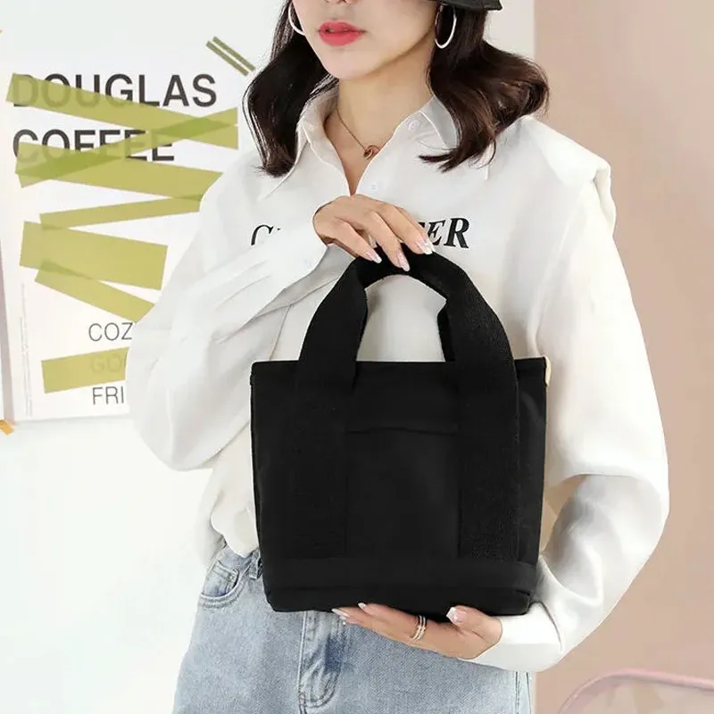 Canvas handbag with large capacity - woman