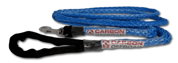 Carbon Offroad Beastline Winch Rope Dog Lead Kit 2m x 8mm Stainless Hardware