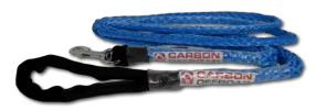 Carbon Offroad BLUE Beastline Winch Rope Dog Lead Kit 2m x 8mm Stainless Hardware