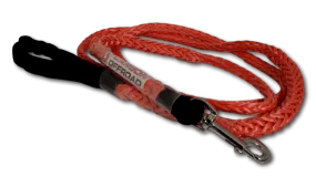 Carbon Offroad RED Beastline Winch Rope Dog Lead Kit 2m x 8mm Stainless Hardware