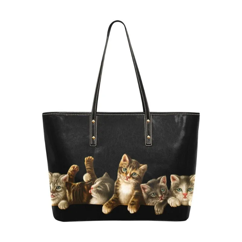 Cats Vegan Leather Bag