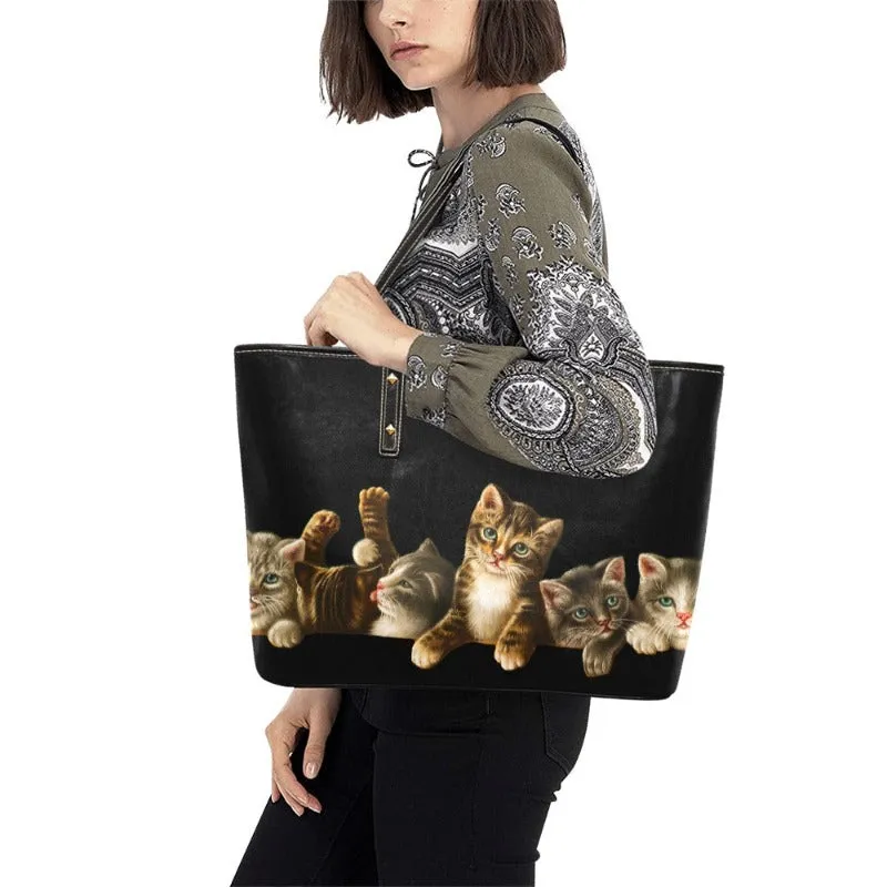 Cats Vegan Leather Bag