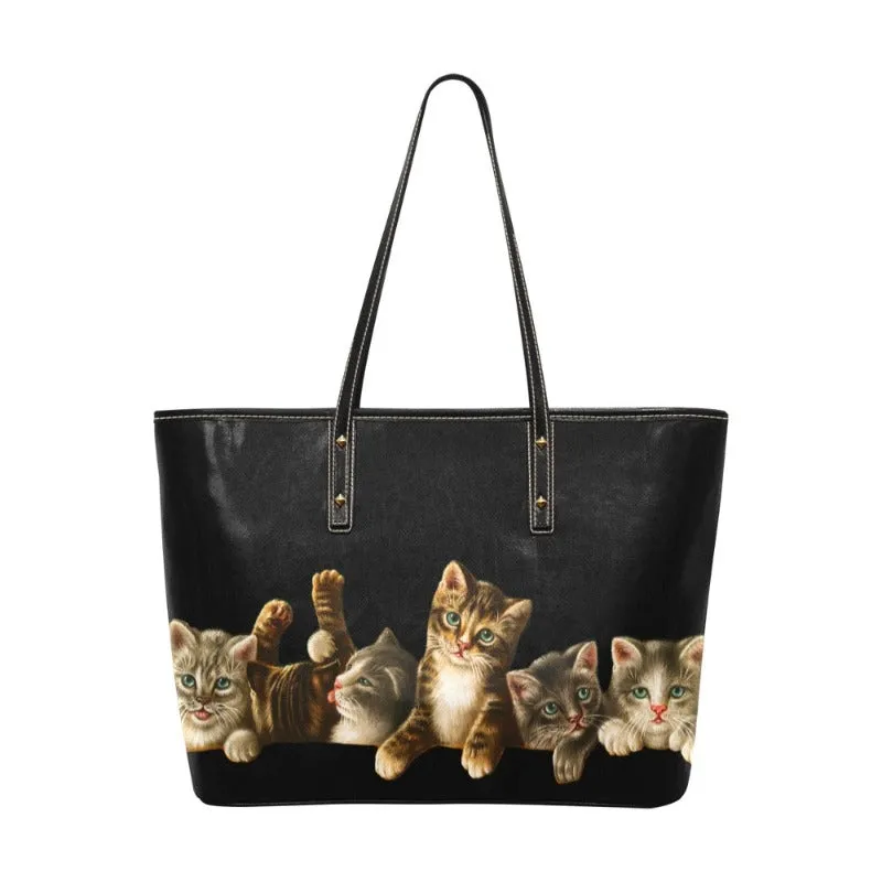 Cats Vegan Leather Bag