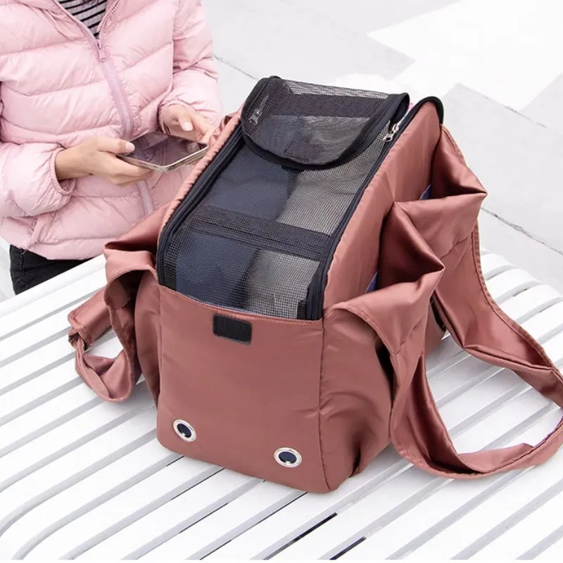 Chic Pet Tote Carrier with Enhanced Storage