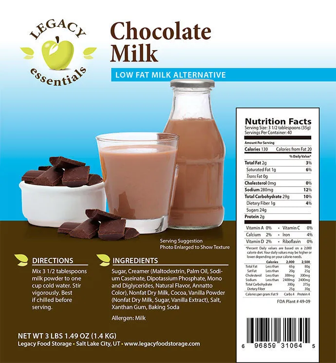 Chocolate Milk Powder for Food Storage