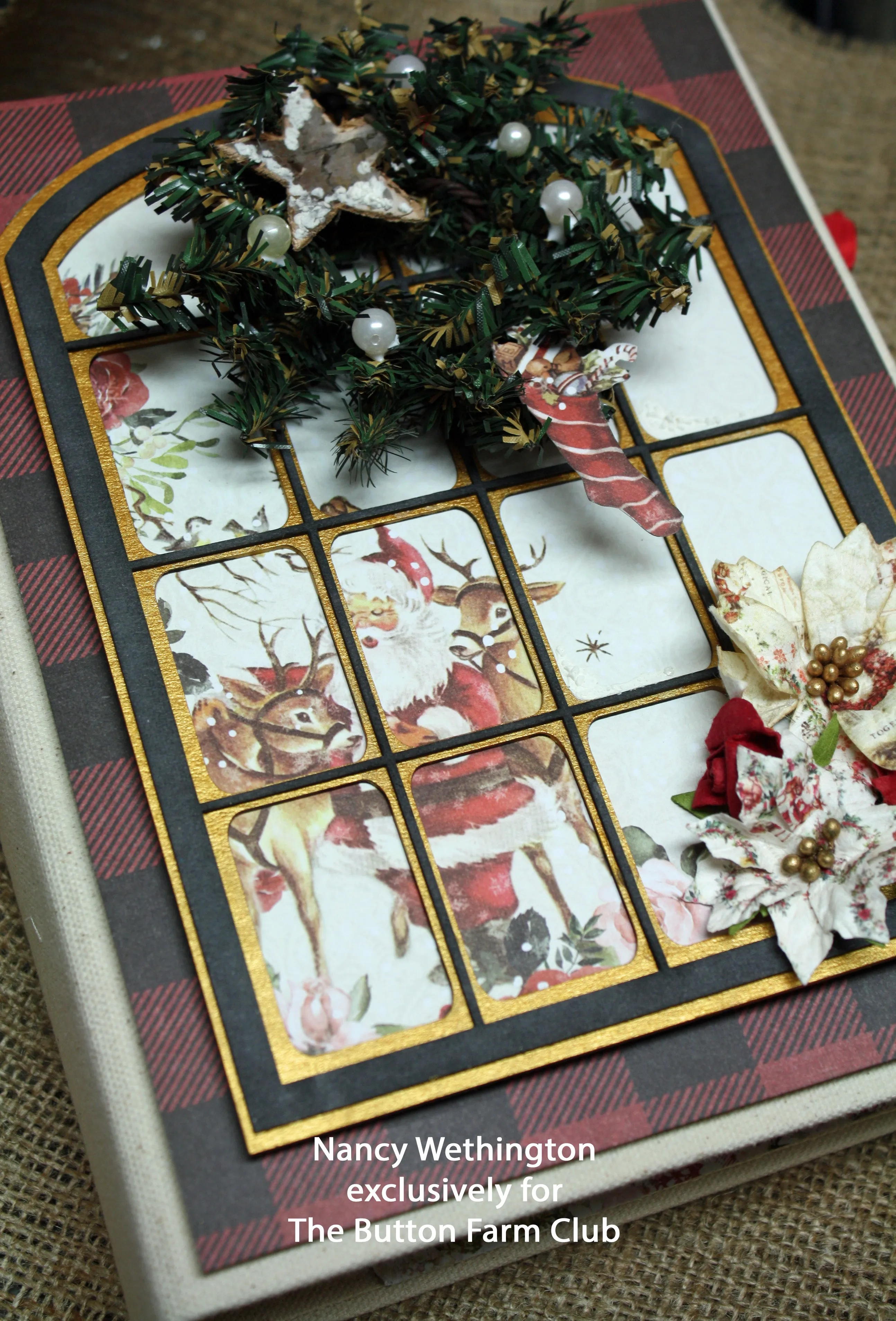 Christmas in the Country Mini Book by Nancy Wethington ~ Digital Tutorial