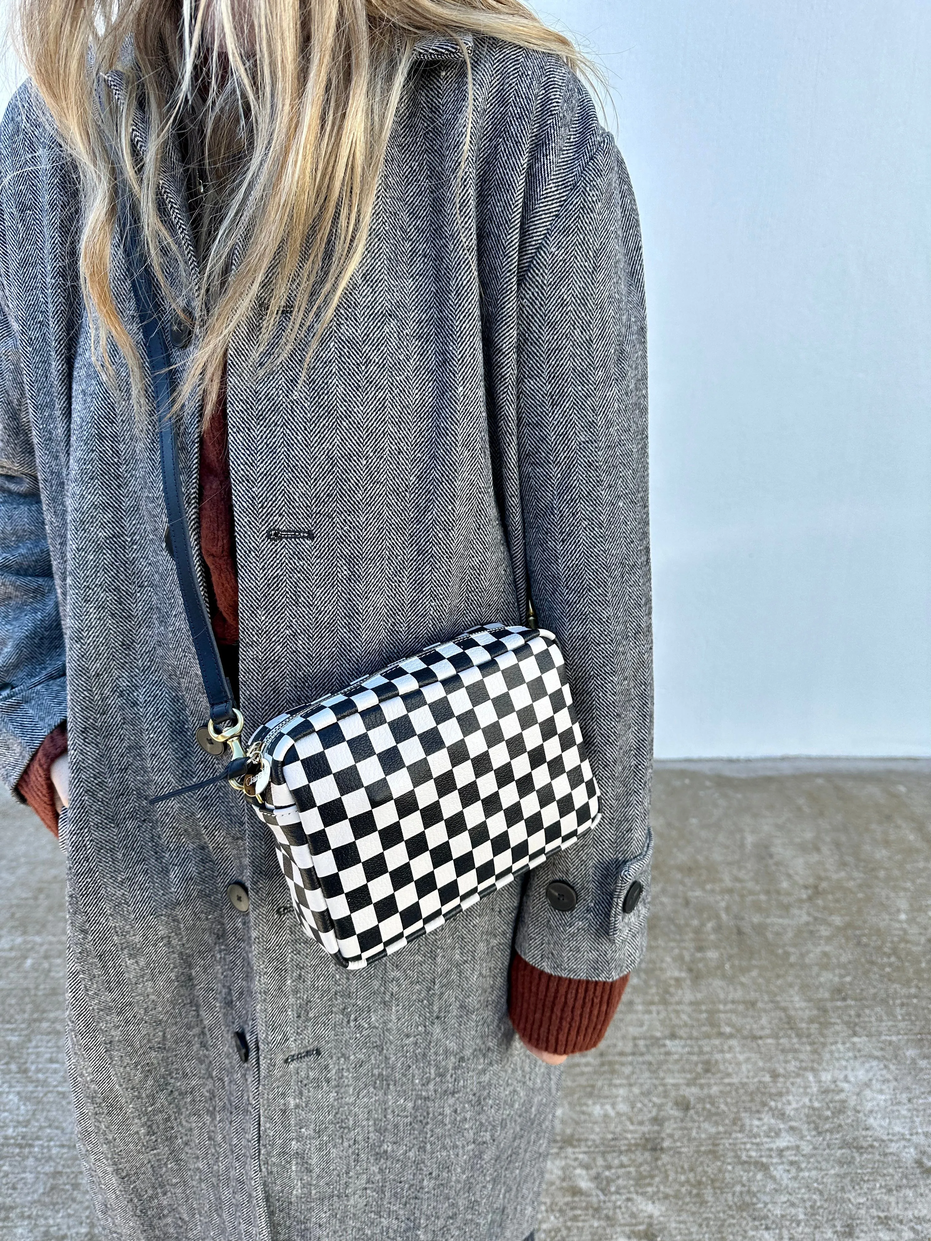 Clare V. Midi Crossbody Bag - Checkers