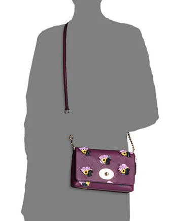 Coach Crosstown Crossbody in Floral Applique Leather