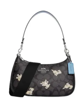 Coach Teri Shoulder Bag In Signature Canvas With Happy Dog Print