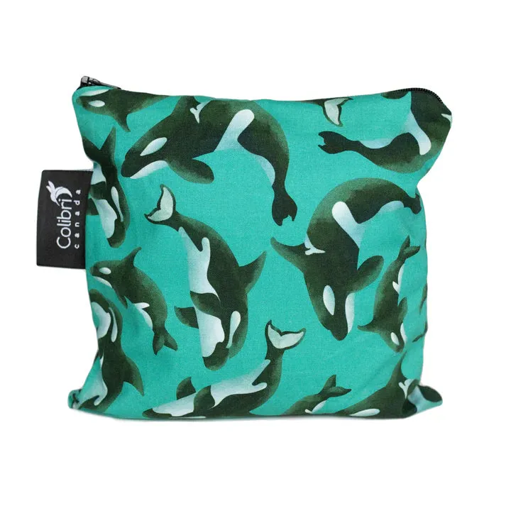 Colibri Reusable Snack Bag - Orcas