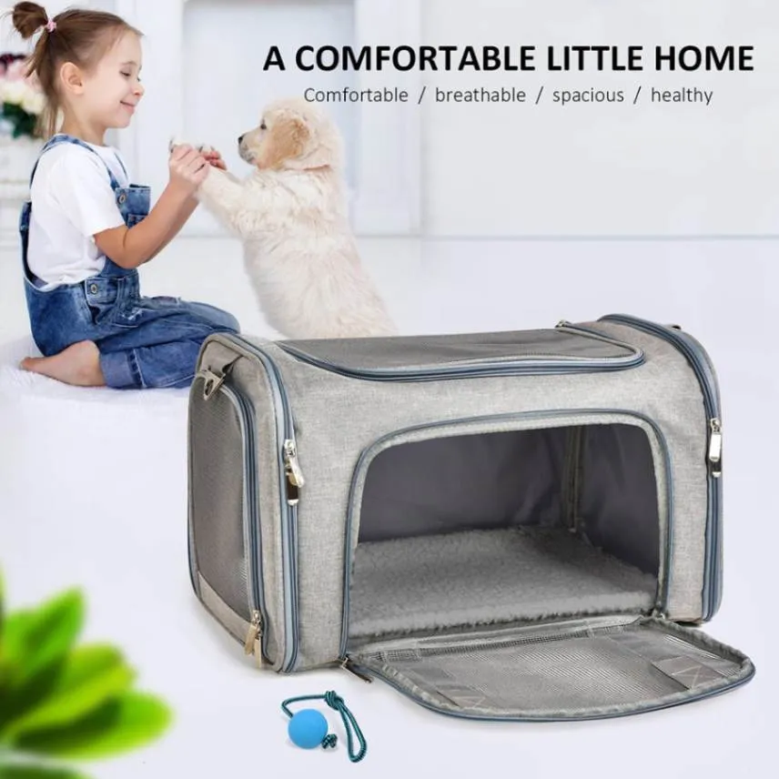 Compact Pet Carrier - Ideal for Small to Medium Cats, Dogs & Puppies up to 15 lbs!