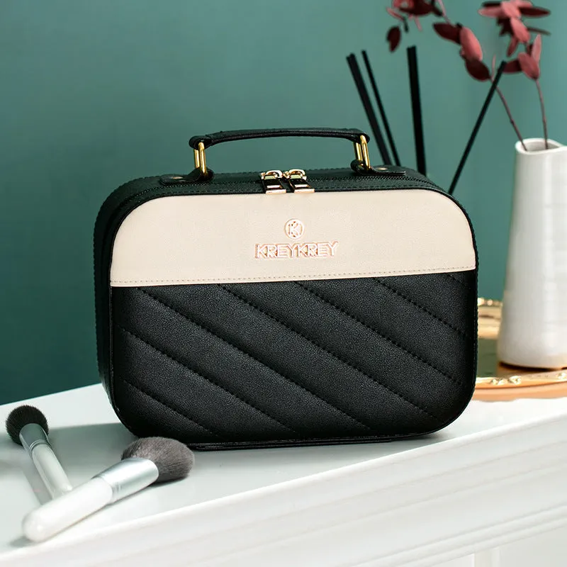 Cosmetic bag for women, portable large-capacity storage bag, large travel portable gift, fashionable cosmetic case,