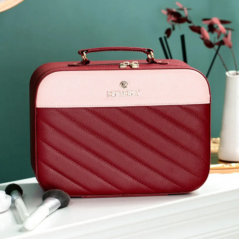 Cosmetic bag for women, portable large-capacity storage bag, large travel portable gift, fashionable cosmetic case,