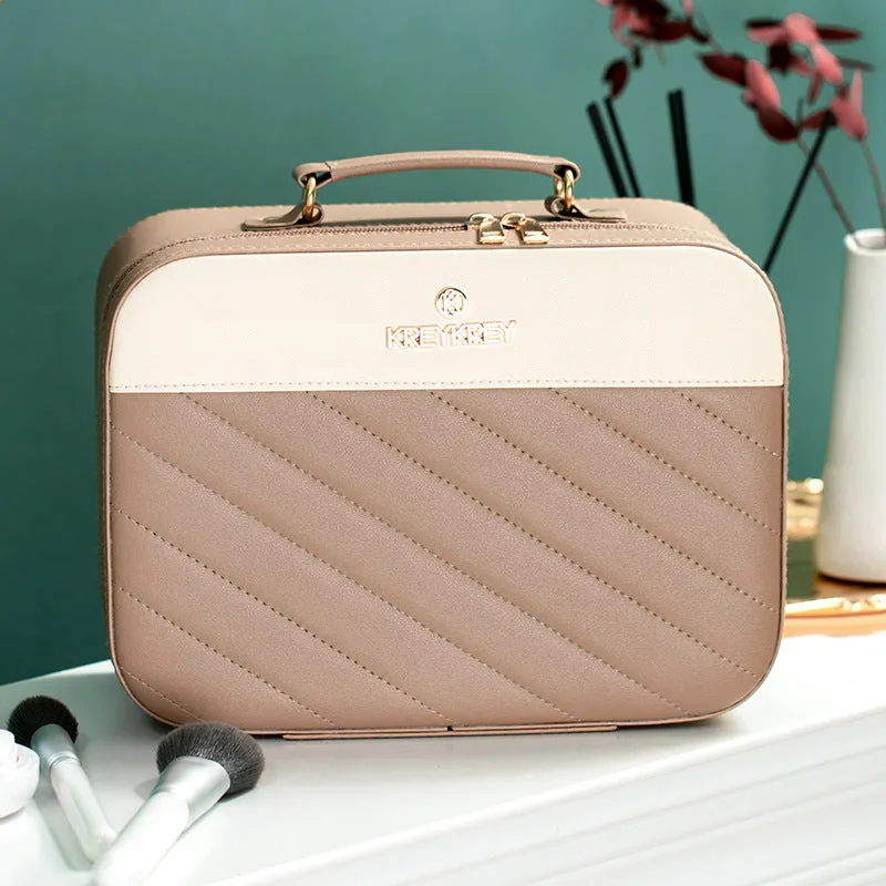 Cosmetic bag for women, portable large-capacity storage bag, large travel portable gift, fashionable cosmetic case,