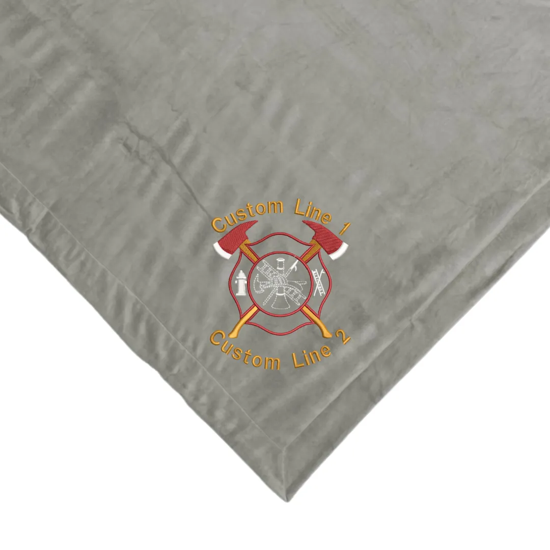 Customized Crossed Axes Sherpa Blanket