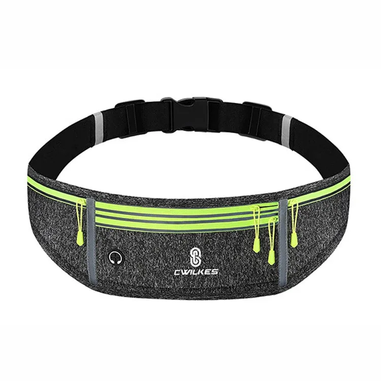 CWILKES MF-008 Outdoor Sports Fitness Waterproof Waist Bag Phone Pocket, Style: Four Pockets(Hemp Gray)