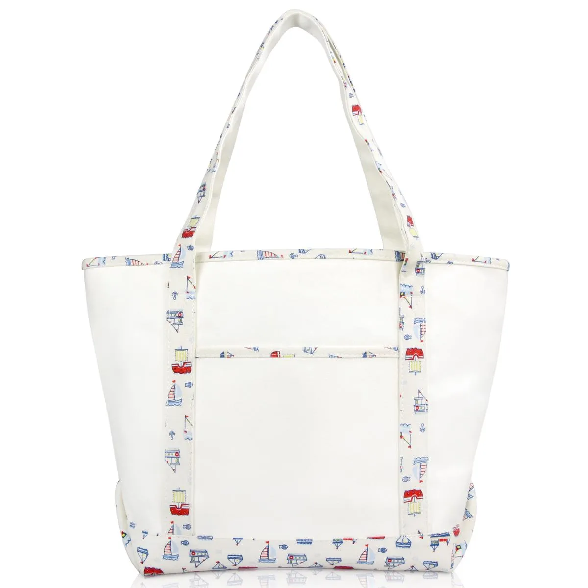 Dalix Sail Boat Tote Shoulder Bag Heavy Cotton Canvas