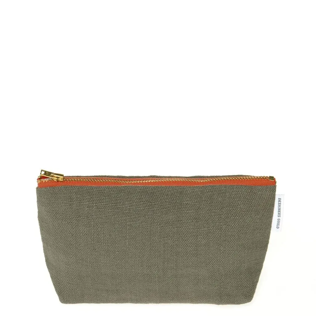 Designers Guild Brera Lino Walnut Small Toiletry Bag