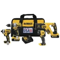 DeWALT DCK494P2 Combination Tool Kit, Battery Included, 5 Ah, 20 V, Lithium-Ion