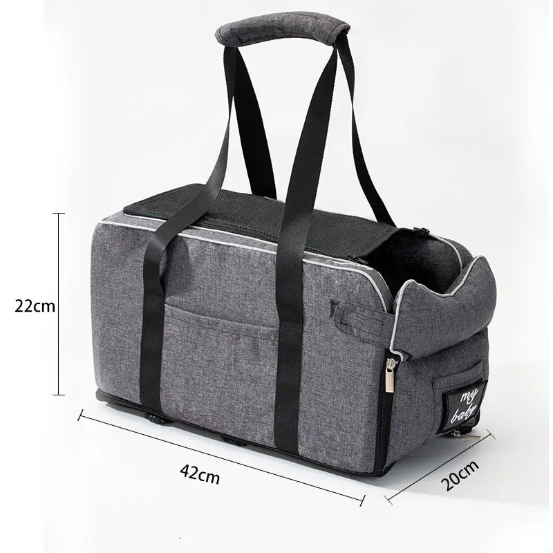 Dog Car Seat Pet Carrier Universal Armrest Box Nonslip Quilted Pet Car Carrier Bags