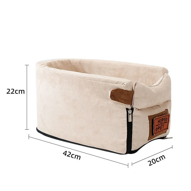 Dog Car Seat Pet Carrier Universal Armrest Box Nonslip Quilted Pet Car Carrier Bags