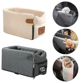 Dog Car Seat Pet Carrier Universal Armrest Box Nonslip Quilted Pet Car Carrier Bags