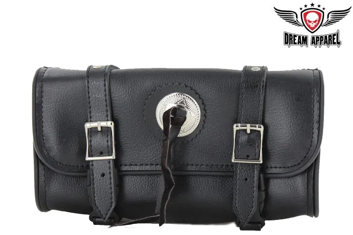 Dream Apparel 12" Motorcycle Tool Bag With Studs & Concho