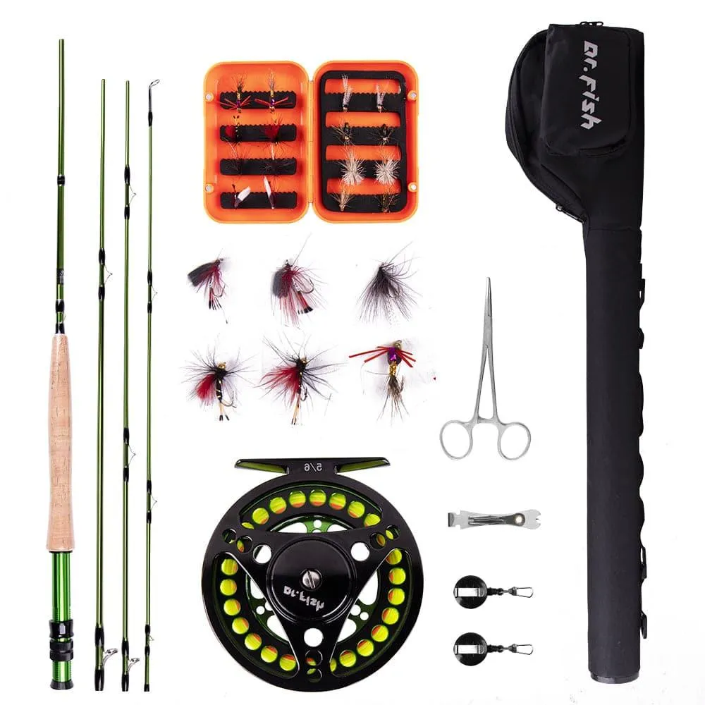 Dr.Fish Fly Fishing Combo 5/6 IM8 Carbon Rod