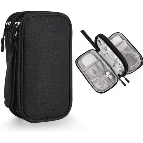 Electronic Organizer, Travel Cable Organizer Bag Pouch Electronic Accessories Carry Case Portable Waterproof Double Layers All-in-One Storage Bag For Cable, Cord, Charger