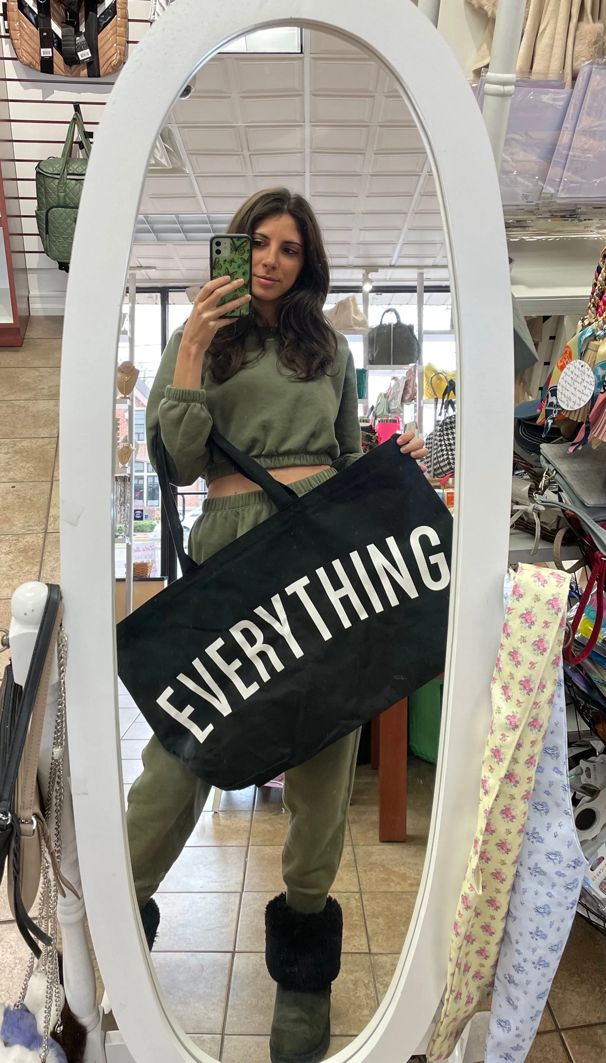 Everything Large Canvas Tote