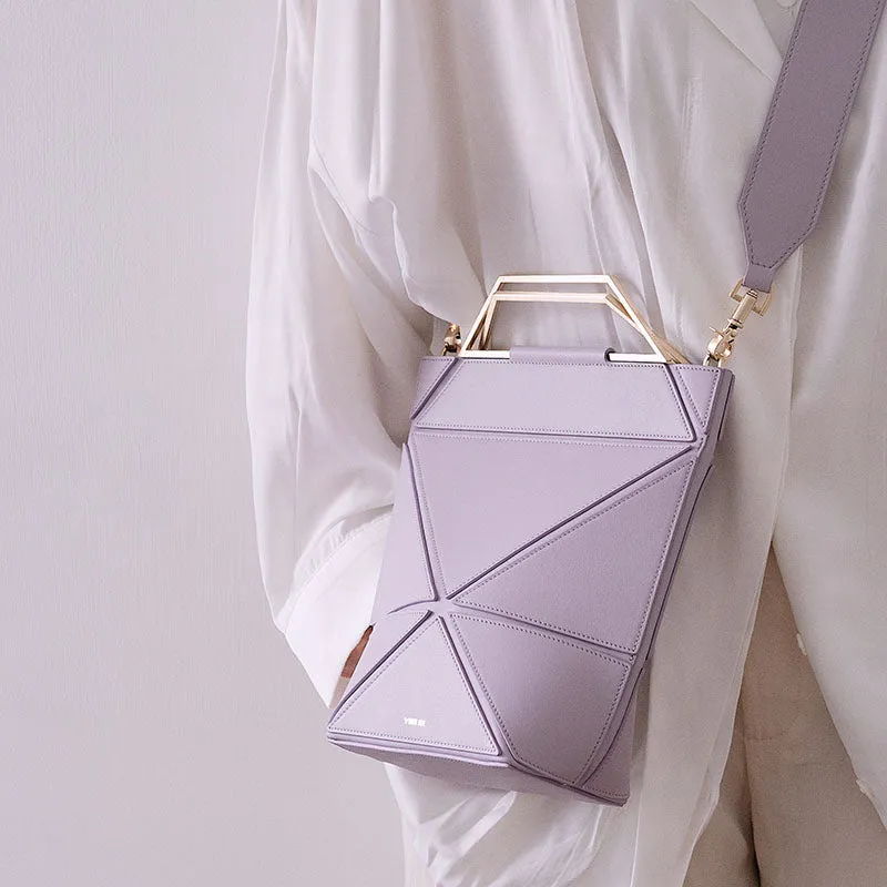 Facet Classic Foldable Top Handle Bag - Lavender