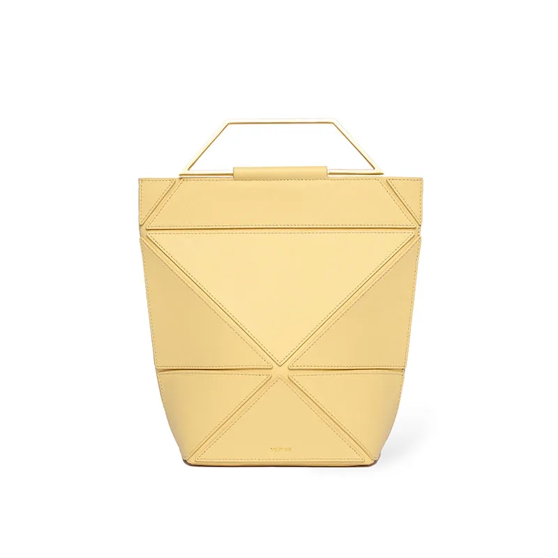 Facet Classic Foldable Top Handle Bag - Yellow