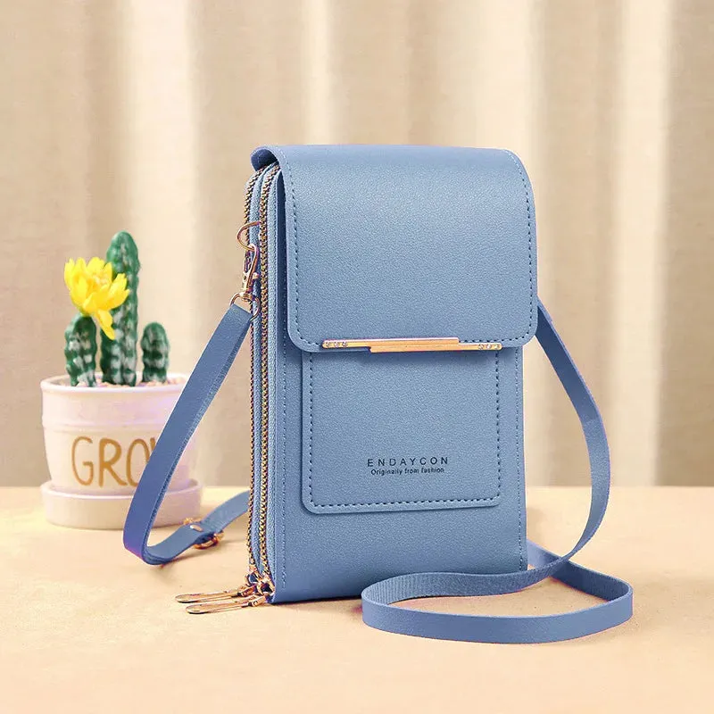 Fashion Handbag Bag of Women Soft Leather Girls Women's Bag Small Wallets Touch Screen Cell Phone Purse Crossbody Shoulder Bag