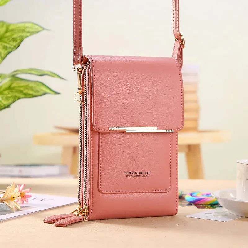 Fashion Handbag Bag of Women Soft Leather Girls Women's Bag Small Wallets Touch Screen Cell Phone Purse Crossbody Shoulder Bag