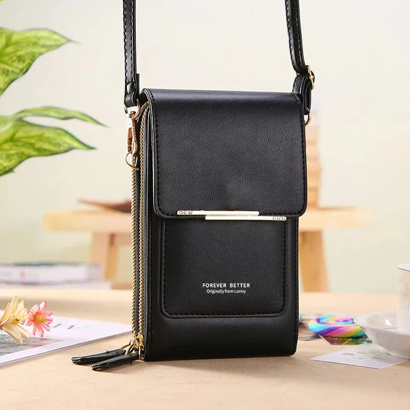 Fashion Handbag Bag of Women Soft Leather Girls Women's Bag Small Wallets Touch Screen Cell Phone Purse Crossbody Shoulder Bag