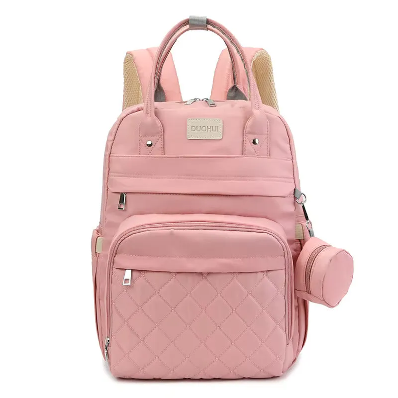 Fashionable Mommy Diaper Bag - Large Capacity Travel Backpack with Insulated Pockets