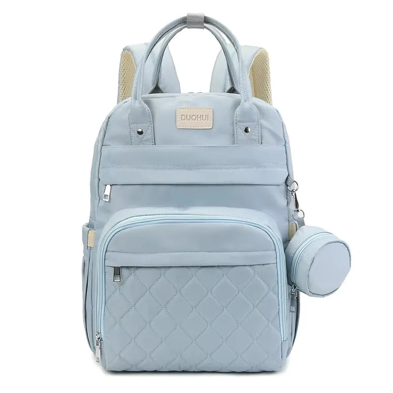 Fashionable Mommy Diaper Bag - Large Capacity Travel Backpack with Insulated Pockets