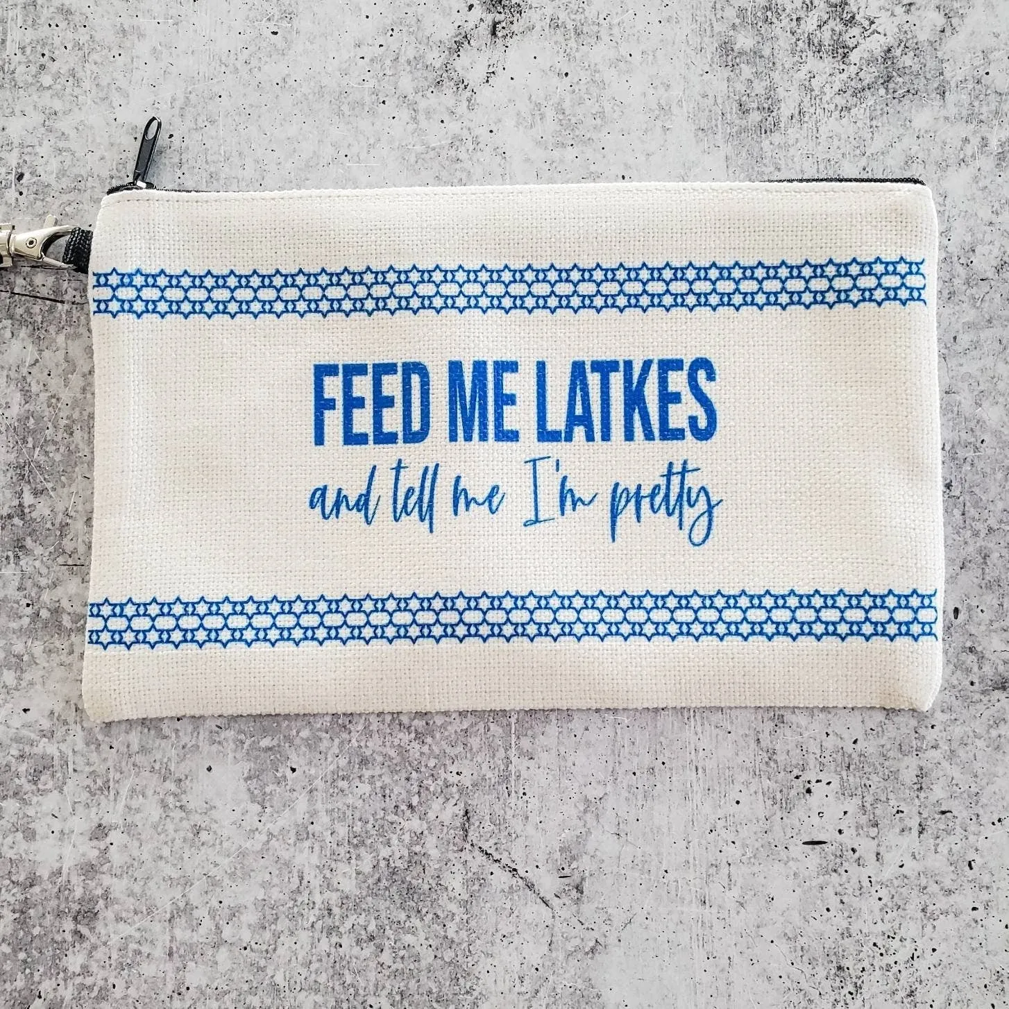 Feed Me Latkes and Tell Me I'm Pretty Wallet Wristlet by Salt and Sparkle