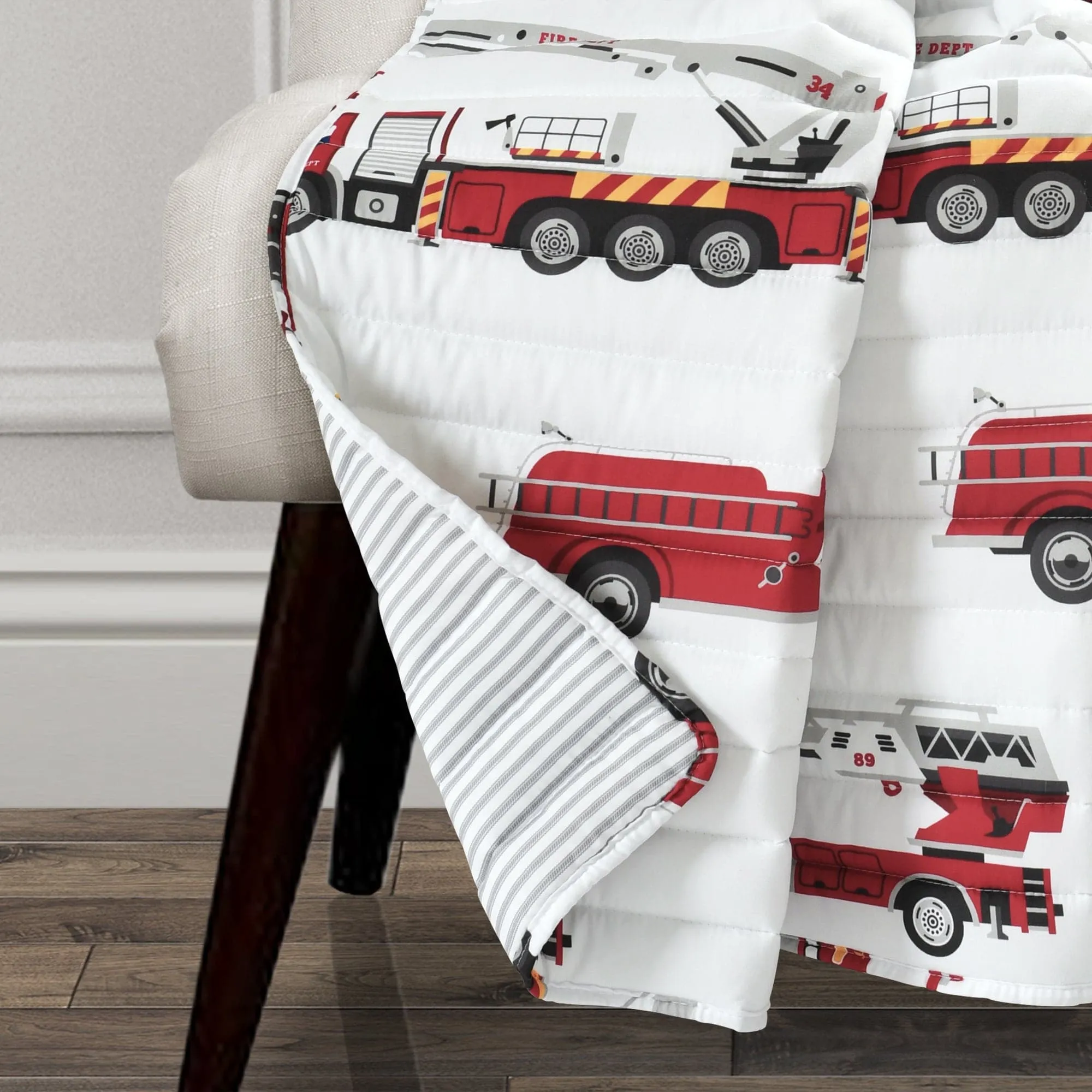 Fire Truck Reversible Throw