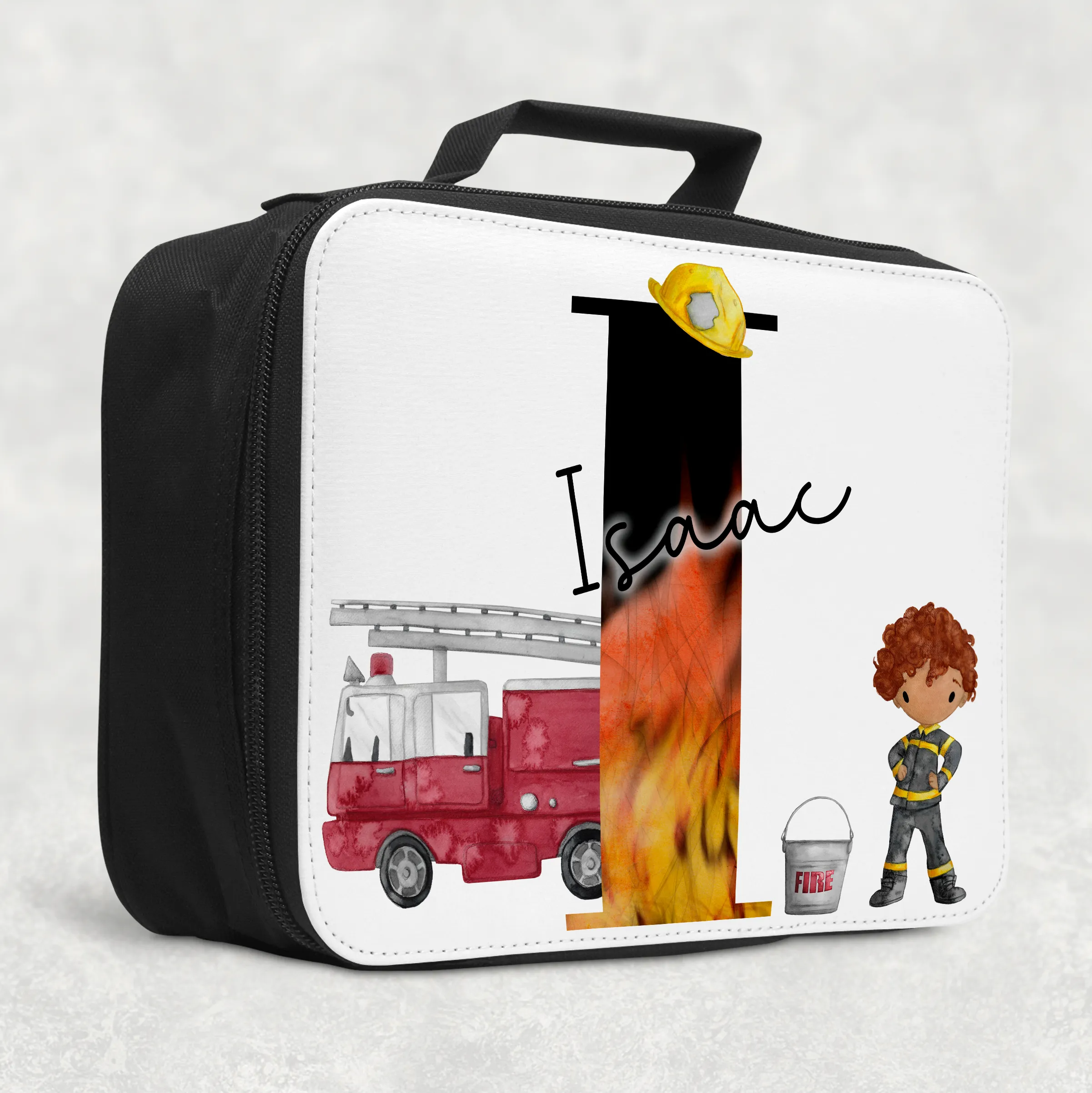 Firefighter Alphabet Insulated Lunch Bag