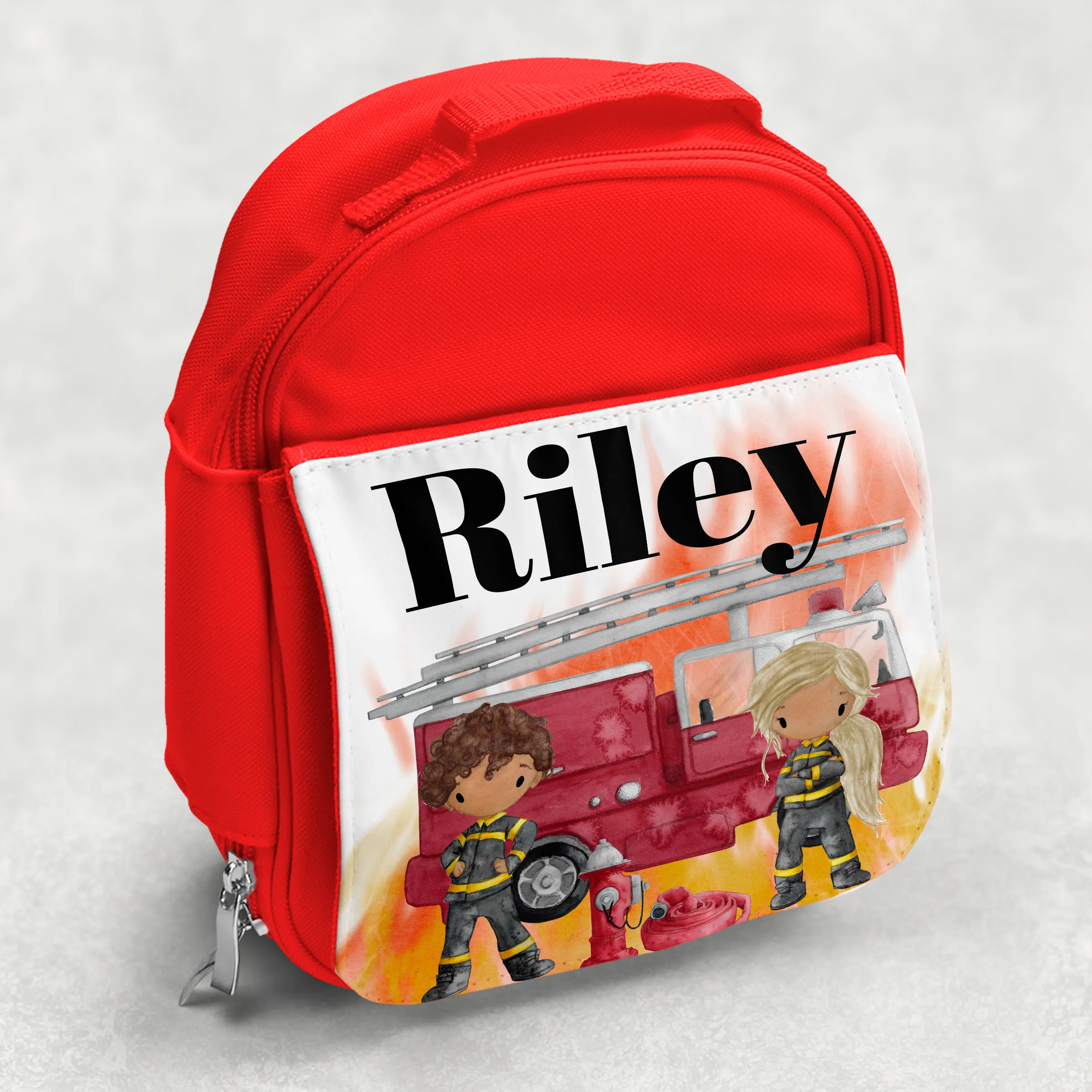 Firefighter Personalised Kids Insulated Lunch Bag