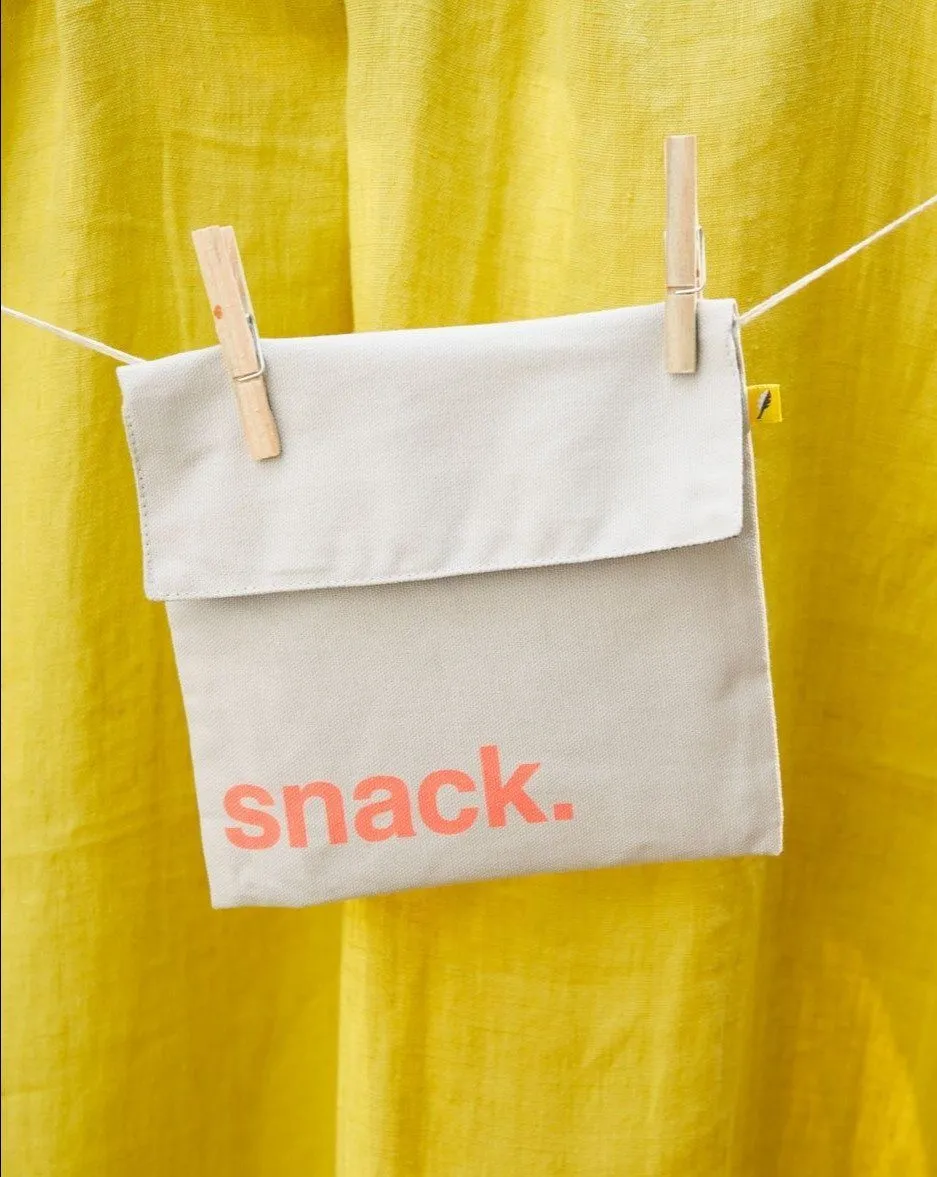 Flip Snack Sack - 'Snack' Orange