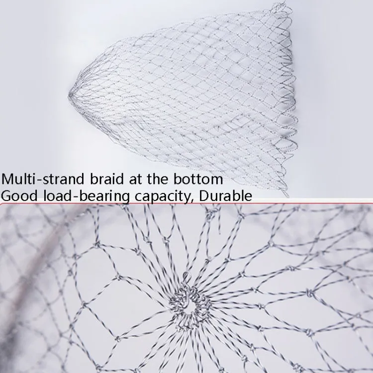 Foldable Stainless Steel Dip Net Head Fishing Net, Specification: Solid 40cm Big Mesh