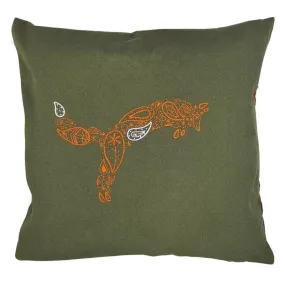 Fox Cushion Kit & Pattern - Green