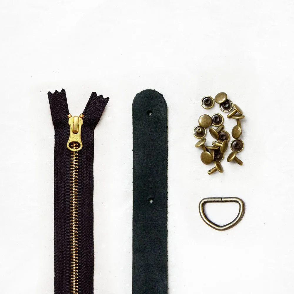 Fremont - Black Leather   Hardware Kit