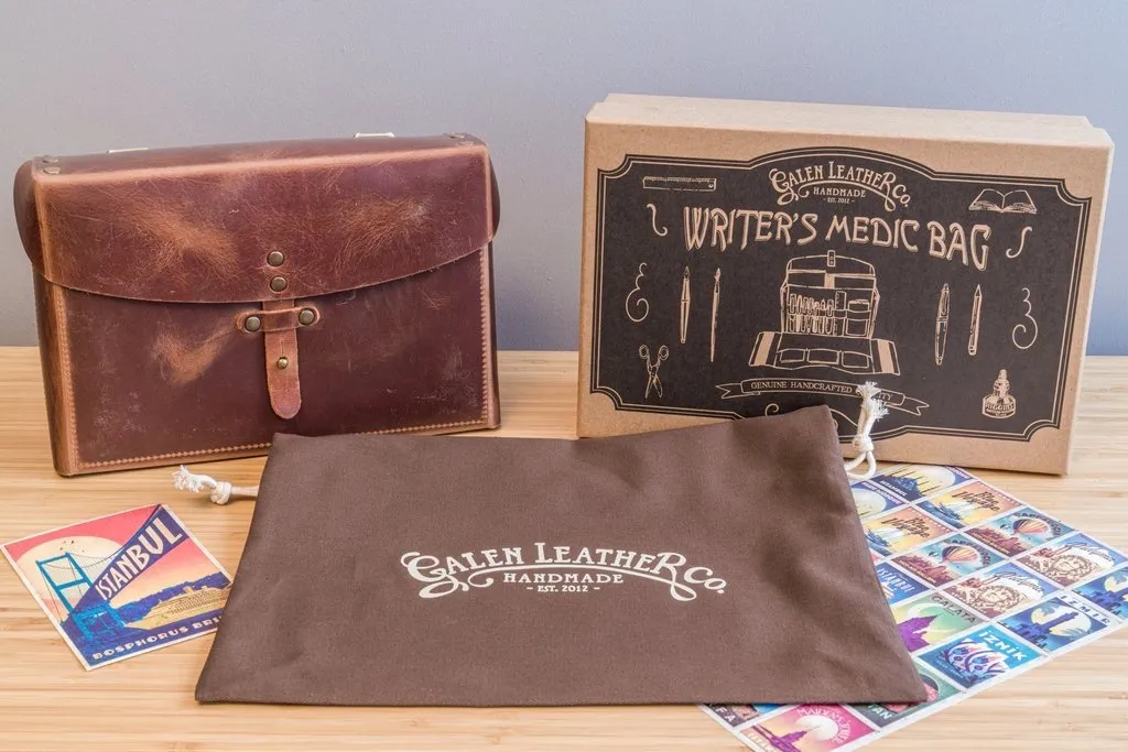 Galen Leather Writer's Medic Bag - Crazy Horse Tan