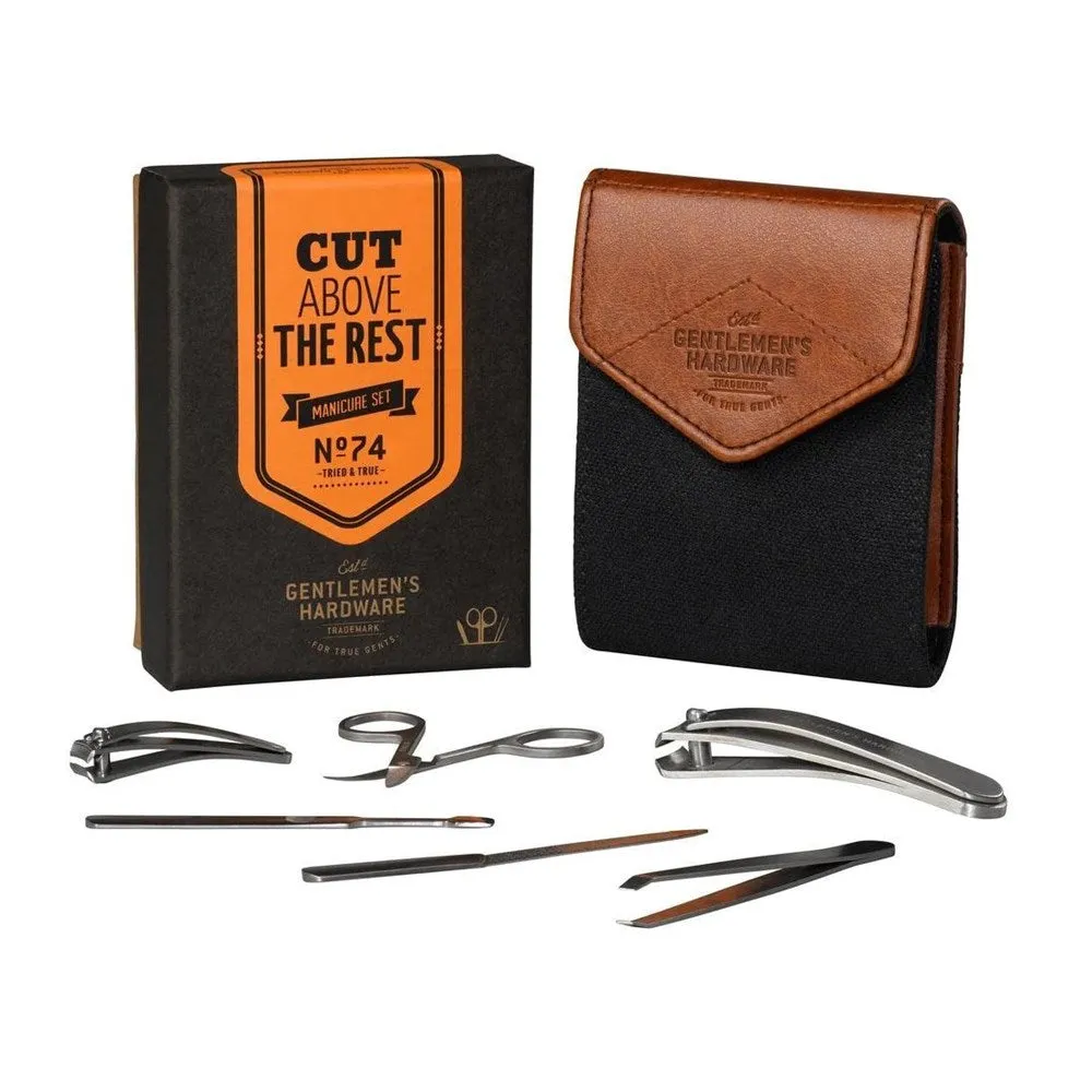 Gentlemen's Hardware: Charcoal Canvas Manicure Set